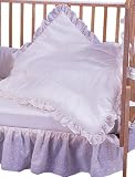 Darling Buds Portable Crib Bedding - color: Ecru