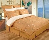 Gold Queen / Full 100% Embroidered Cotton Duvet Set and Sheets Set