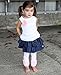 RuffleButts® Infant / Toddler Girls Ruffled Denim Bow Skirt
