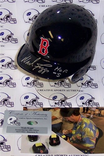 Wade Boggs Autographed/Hand Signed Boston Red Sox Mini Helmet