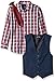 Nautica Boys' Four-Piece Mini Hounds Tooth Vest Set with Tie