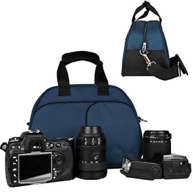 Top Rated Entry Level Canon Digital SLR / Canon SLR Camera Case, Sling Accessories Bag Bundle ( Blue Mythra Collection) **Guaranteed to fit Any Canon DSLR / Canon SLR Camera**