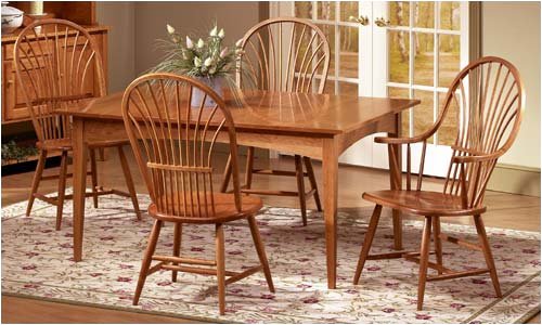 Chatham Furniture 6593A (Antique Black) Highland Road Cherry Fan Back Arm Chair