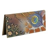 Anuschka Check-book Cover: Premium Peacock Safari