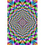 Psychedelic Pulse Optical Illusion Art Poster Print - 24x36