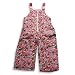 Designer Pants - Osh Kosh B'gosh - Girls Bib Snowpant, Floral (Size 5)