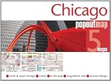Chicago PopOut Map - pop-up city street map of Chicago - folded pocket size travel map with transit map (Popout Maps)