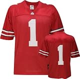 Ohio State Buckeyes -No. 1- Red Replica Football Jersey
