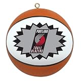 PORTLAND TRAILBLAZERS Mini-Replica NBA Basketball CHRISTMAS ORNAMENT (Star Design)