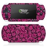Design Skins for Sony PSP-3004 Slim & Lite - Dark Pink Embroidery Design Folie