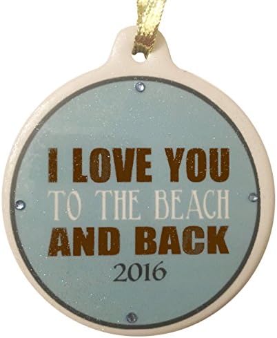 I Love You to the Beach and Back 2016 Porcelain Ornament Sand Rhinestone