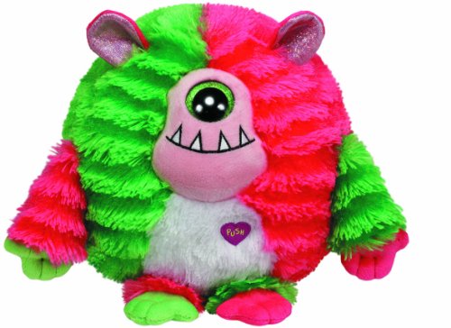 TY INC Monstaz SPIKE the Pink & Green Cyclops 12