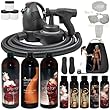 Complete Turbo Tan Deluxe (Model T75) Professional Sunless HVLP Turbine Spray Tanning System that also includes 1 Quart of Belloccio Pre-Tan Body Prep Spray Solution, 1 Quart of Belloccio SIMPLE TAN 8% DHA Sunless Tanning Solution with Medium Bronzer Guide, 1 Quart of Belloccio Post-Tan Spray Solution , Belloccio 5 Solution Variety Pack, Spray Tanning Tent Booth, and Full Tanning Accessories Kit