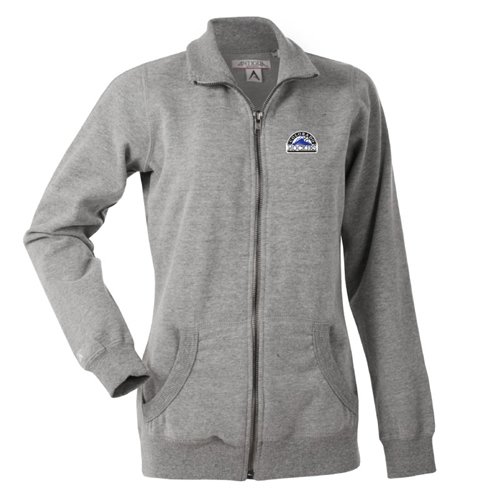 Colorado Rockies Women's Revolution Track Jacket by Antigua - Heather Small