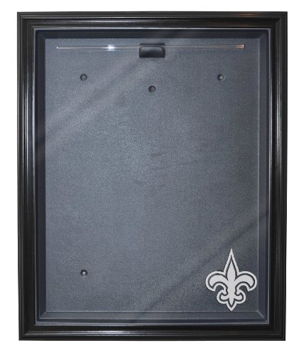 New Orleans Saints Cabinet Style Jersey Display, Black