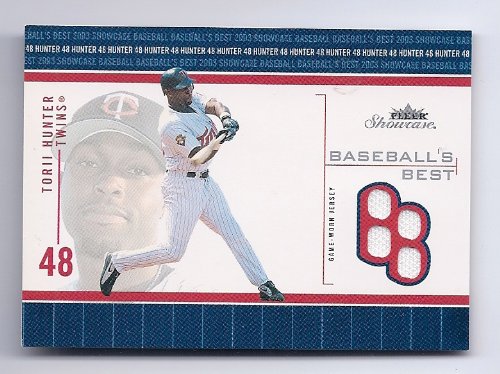2003 Fleer Showcase Baseballs Best Game Used Jersey #TH Torii Hunter Minnesota Twins