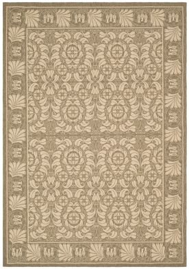 Safavieh Courtyard Collection CY5146B Coffee and Sand Indoor/Outdoor Area Rug, 6-Feet 7-Inch by 9-Feet 6-Inch