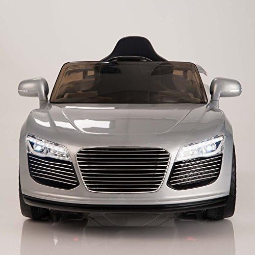 Incredible 12V Style Audi R8 Battery Operated Ride on Car with Remote Control/Mp3 input/Volume control/Silver