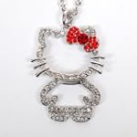 Hello Kitty Halskette Halsband Strass...