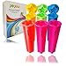 Ice Pop Molds - POPEEZ STAR SHAPE - Set of 6 Popsicle molds, Fun Colors Ice Pop Maker / Ice Cream Molds, Gift Box