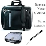 51WJ0RmUBSL. SL160  Black Silver Travel Smart Carrying Case with Optional Adjustable Shoulder Strap // Airport Check Point Friendly // For Asus Eee Slate EP121 Notebook 12.1 inch Screen