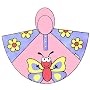 Bugzz Butterfly Rain Poncho 3-6yrs