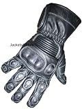 G78 BLACK LEATHER MOTORCYCLE CARBON KEVLAR GLOVES