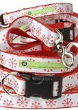 Barker & Meowsky 1 Wide Designer Kringle Dog Collar - Medium