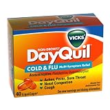 Vicks DayQuil Cold & Flu Relief LiquiCaps, 40-count Box
