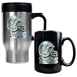 New England Patriots NFL Travel Mug & Ceramic Mug Set - Helmet logo