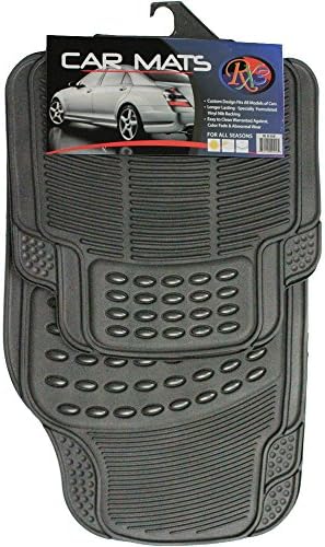 RX3 RX01-0141 Black PVC Heavy Duty 4-Piece Car Mat