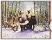 Santa in the Forest Woven Throw Blanket (Christmas, Santa Claus)