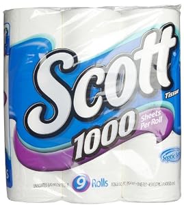 Scott, Regular Roll, 1 Ply, White-9pk