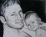 Hand Drawn Pencil Sketch From Your Photos Size 8x10, up to 2 Subjects