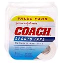 Johnson & Johnson Coach Sports Tape (1.5-Inch x 10-Yard Rolls), 4-Count Rolls (Pack of 2)