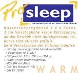 Daunendecke PRO SLEEP warm, 4x6 Karos, 135x200 cm, 960 gr