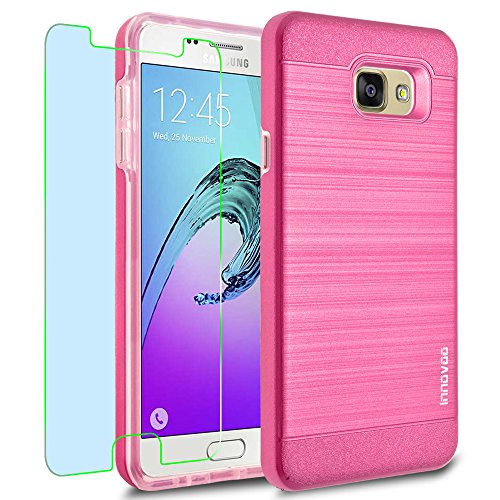 Samsung Galaxy A5 (2016) / A510F Case, INNOVAA Luminous Hybrid Armor Case (Not Compatible with Samsung Galaxy A5 (2015) / A500) W/ Free Screen Protector & Touch Screen Stylus Pen - Hot Pink