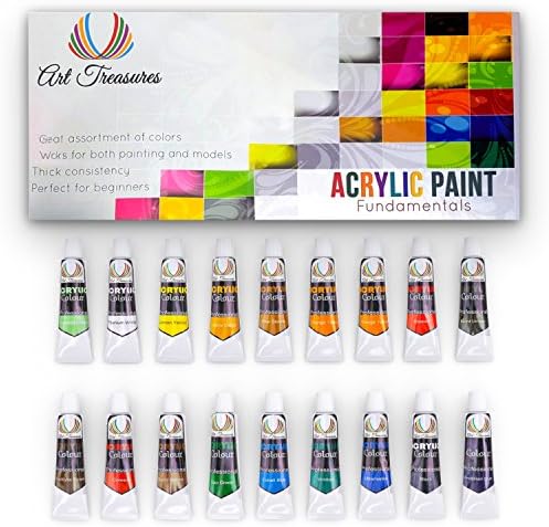 Acrylic Paint Set - 3 PACK - Painting Kit for Canvas, Paper, Wood, Fabric, Nail Art, Ceramic and Crafts - The Perfect Gift - Non-Toxic 18 x 12ml - Artist Quality Paints