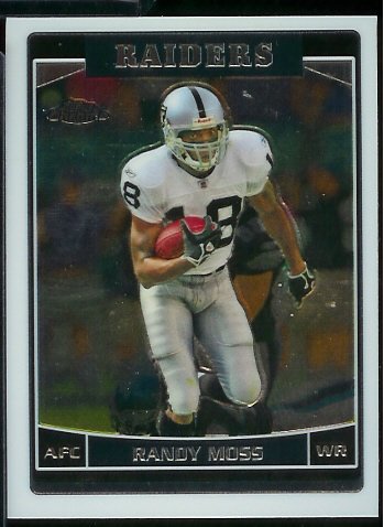 2006 Topps Chrome Randy Moss Oakland Raiders Football Card #94 - Mint Condition - Shipped In Protective ScrewDown Case !