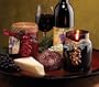 Pack of 4 Grape Adorned Scented Jar Candles with Wicker Lid Assorted