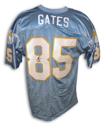 Antonio Gates Autographed San Diego Chargers Powder Blue Throwback Jersey