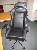 Kitchen & Housewares : Stylish Racing Car Office Seat - New - Faux Leather - Black!