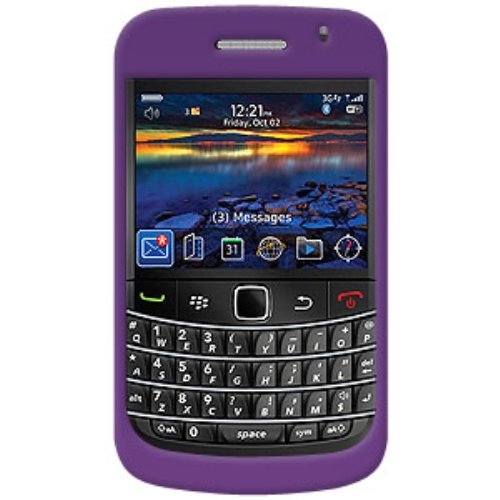 Amzer Rubberized Snap On Crystal Hard Case for Blackberry Bold 9700, Onyx 9700 (Purple)
