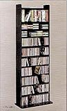 IMAGE OF CD / DVD / VHS 500 Multimedia Floor Storage Rack in Black