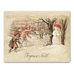 Noel Snowman - Christmas Gift Enclosure Cards (set of 12)