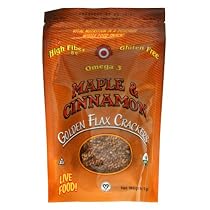 Foods Alive Golden Flax Crackers, Maple and Cinnamon, 4-Ounce Pouches (Pack of 6)