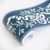 LoveFaye 濃紺自己接着壁紙ボーダーズ家庭装飾品 DIY 簡単 貼付シール 防水