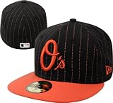 Baltimore Orioles Fitted Hat: New Era 59FIFTY T Stripe 2 Fitted Hat