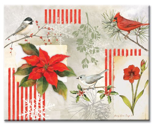 CounterArt Winter Garden Glass Cutting Board, 14-7/8 by 11-3/4-Inch