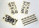 Produkt-Bild: 88 Tattoosticker auf 4 Karten, Tribal Body Haut Aufkleber